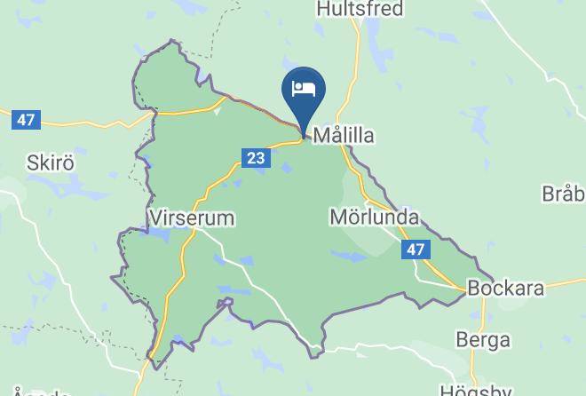Hultsfred - Ace Vandrarhem Maps