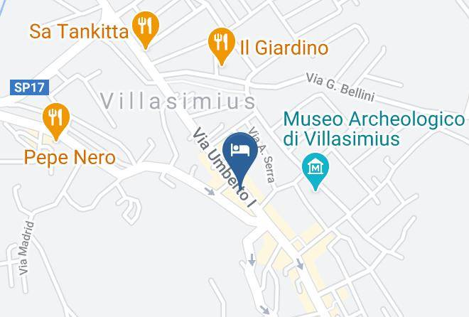 Province Of South Sardinia - Acquarius Hotel Pizzeria Maps