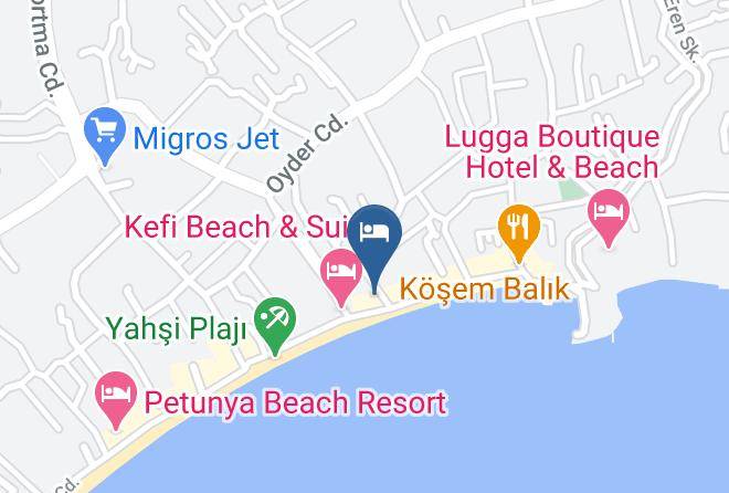 Bodrum - Acropol Of Bodrum Beach Hotel Restaurant Maps