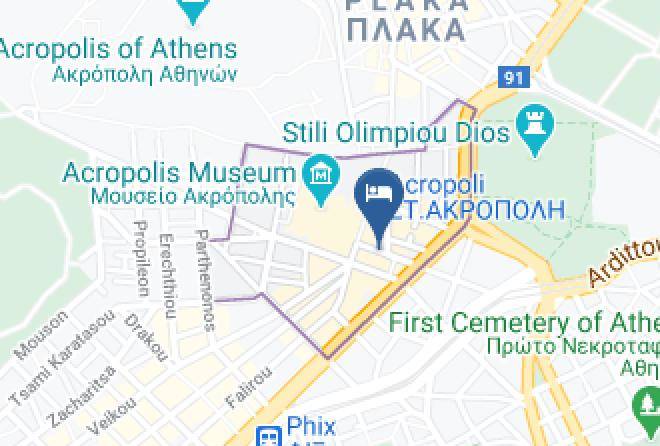 Central Athens - Acropolis Boutique Suite Maps