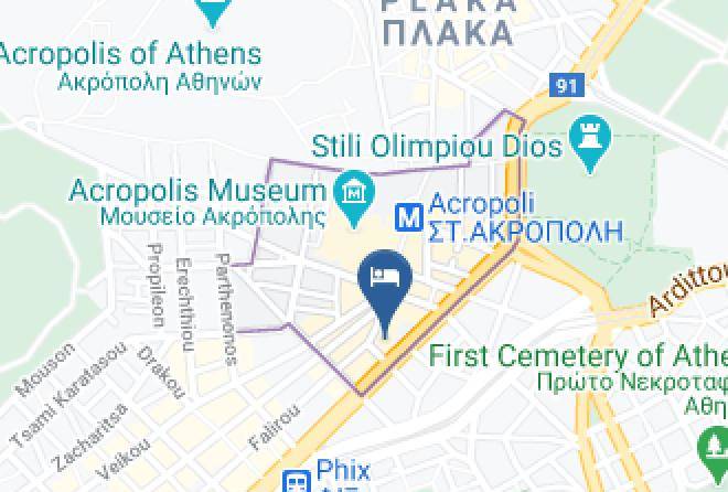 Acropolis Stay Hotel Athens Map