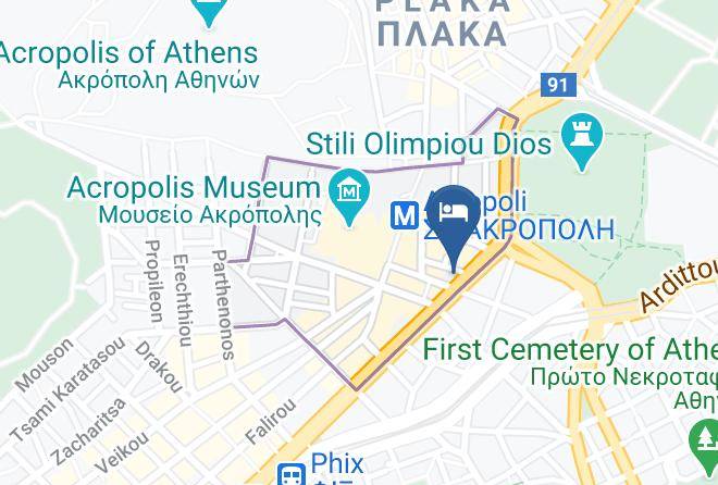 Central Athens - Acropolis Unique Residence Maps