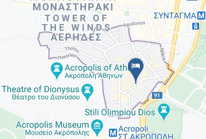 Central Athens - Adams Hotel Maps