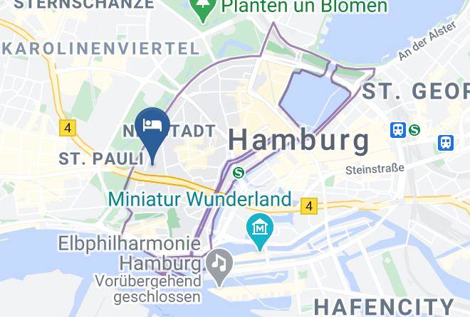 Stadt Hamburg - Adina Apartment Hotel Hamburg Michel Maps