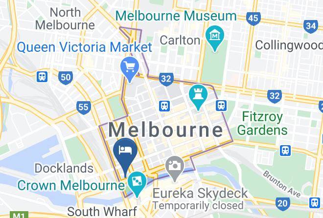Melbourne - Adina Apartment Hotel Melbourne Northbank Maps