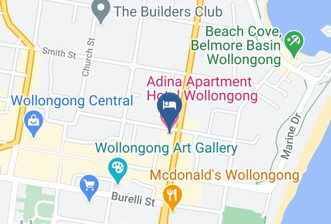 Wollongong - Adina Apartment Hotel Wollongong Maps