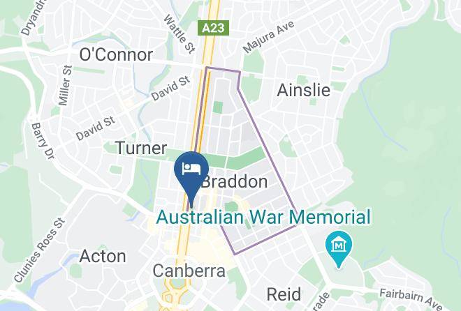 Braddon - Avenue Hotel Canberra Maps