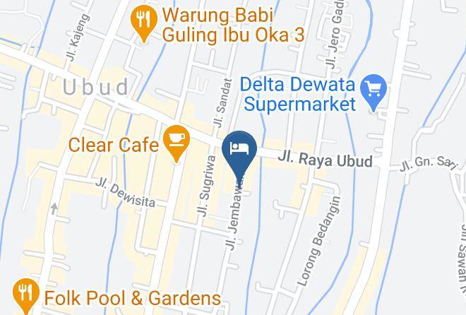 Gianyar Regency - Adiwana Resort Jembawan Maps