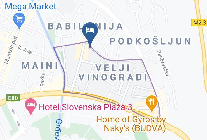 Budva - Adriana Seastars Maps