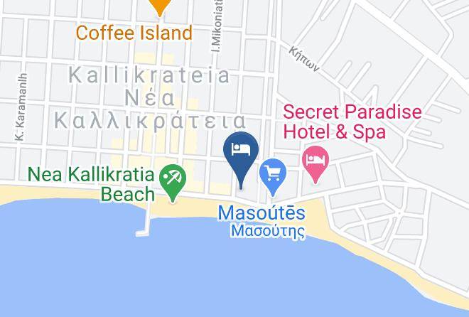 Khalkidhiki - Aegean Blue Beach Hotel Maps