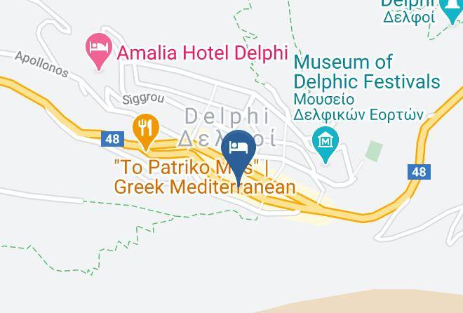 Aeolos Hotel Delphi Map