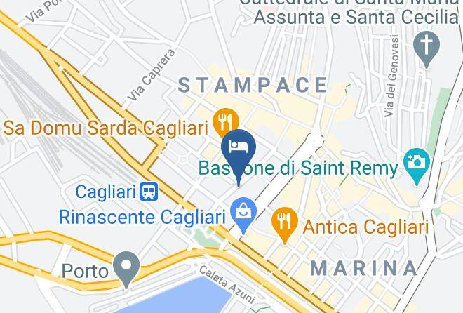 Cagliari - Affittacamere B&b Cagliari Novecento Deposito Bagagli Luggage Storage Maps