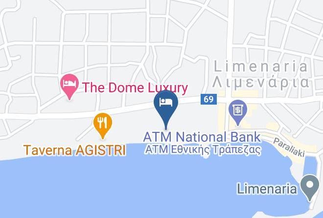 Thasos - Agali Hotel Maps
