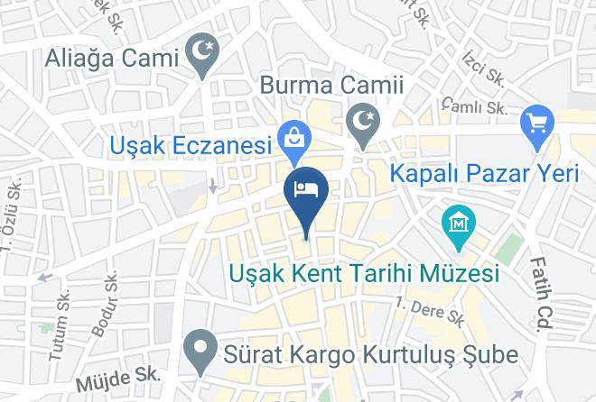 Usak Islice - Otel Agaoglu Maps