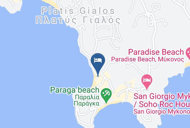 Mykonos - Agia Anna Paraga Studios Maps