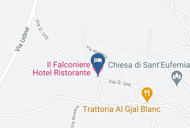 Udine - Il Falconiere Hotel Ristorante Maps