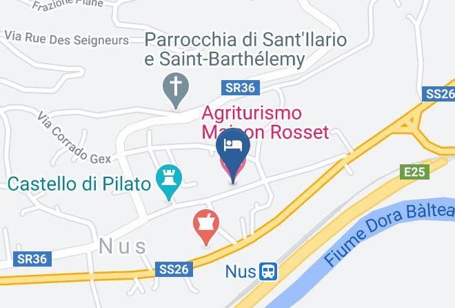 Aosta - Agriturismo Maison Rosset Maps