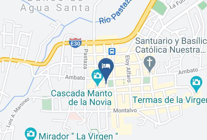 Banos De Agua Santa - Agua Fuego Hotel Maps