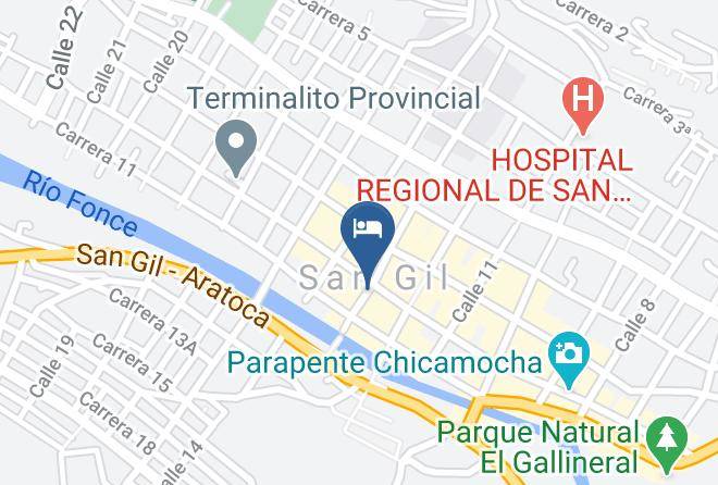 Hotel Agualuna San Gil Santander Colombia Map