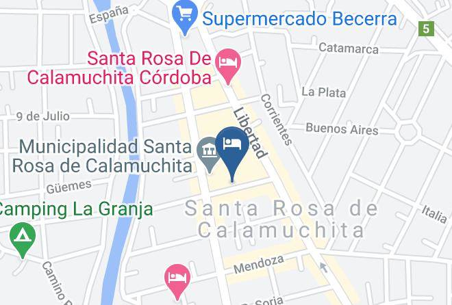 Calamuchita Department - Aguas Claras Hosteria Maps