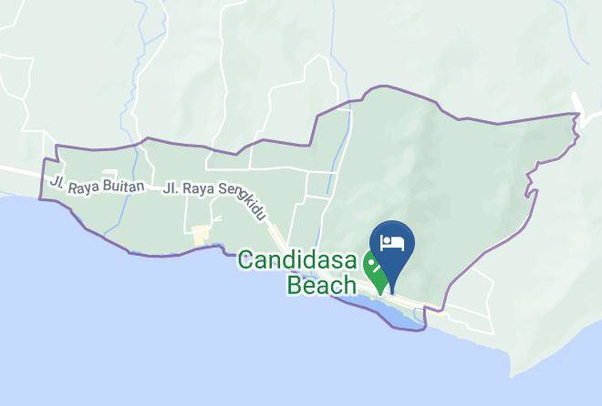 Karangasem Regency - Agung Bungalow Candidasa Maps