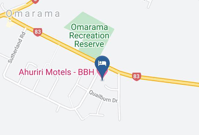 Waitaki Canterbury - Ahuriri Motels Bbh Maps