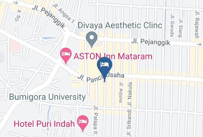 Kota Mataram - Airy Eco Mataram Cakranegara Yudistira 5 Lombok Maps