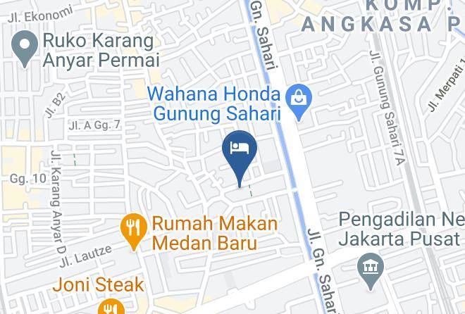 Central Jakarta - Airy Eco Sawah Besar Kartini Jakarta Maps