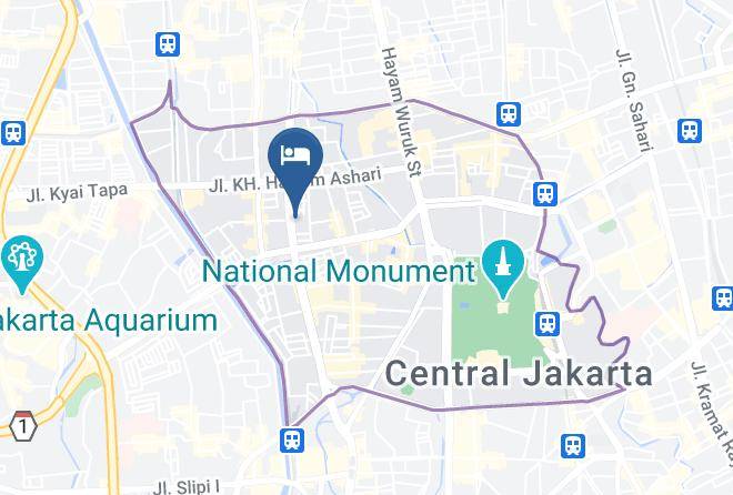 Central Jakarta - Airy Gambir Cideng Jakarta Maps