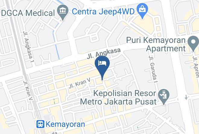 Central Jakarta - Airy Kemayoran Kran 20 Jakarta Maps