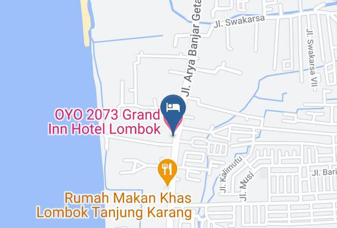 Kota Mataram - Airy Mataram Arya Banjar Getas Lombok Maps