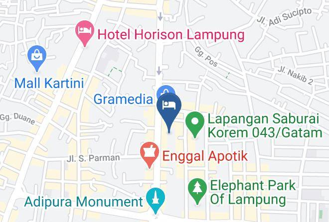 Bandar Lampung - Airy Tanjung Karang Raden Intan 75 Lampung Maps