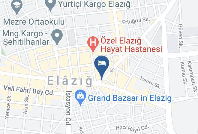 Elazig Rizaiye - Akar Otel Maps