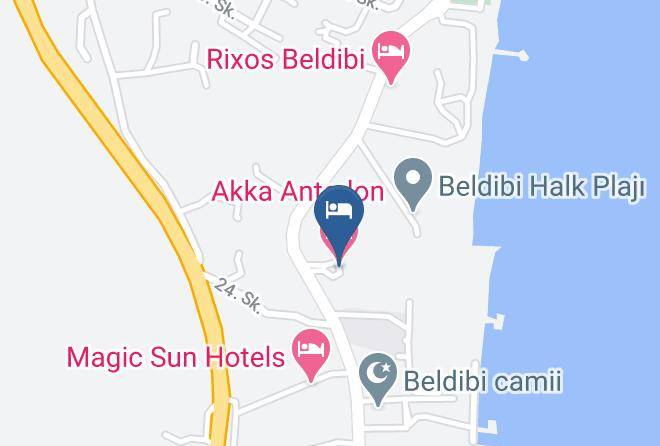 Konyaalti - Akka Antedon Hotel Maps