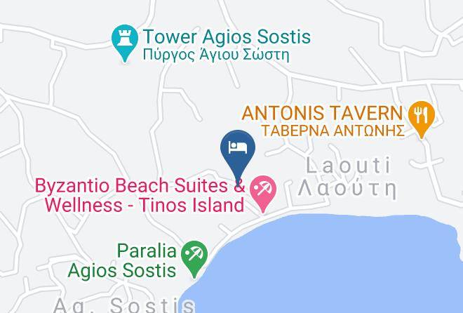 Tinos - Akrogiali Hotel Maps