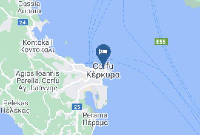Kerkira - Akrotiri Beach Sa Maps