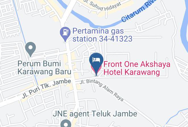 Karawang Regency - Front One Akshaya Hotel Karawang Maps