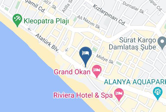 Alaiye Kleopatra Hotel Map - Antalya - Alanya