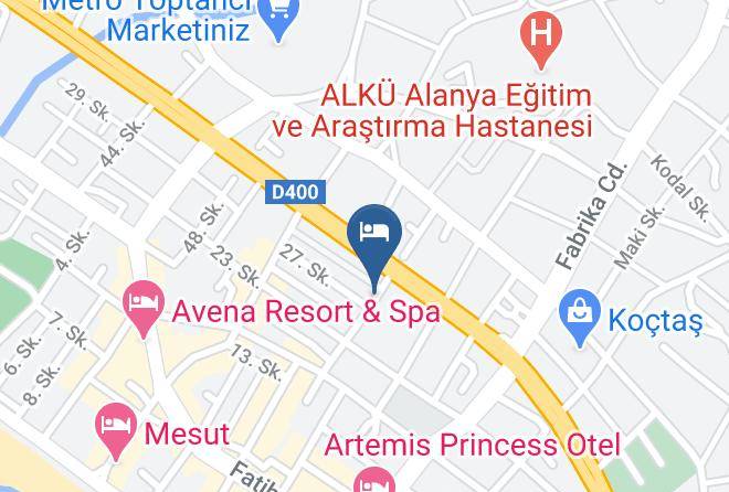 Albatros Apart Otel Map - Antalya - Alanya
