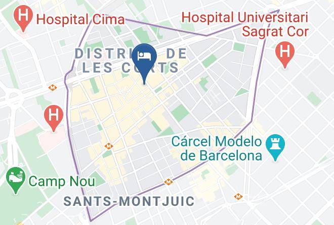 Alberg Pere Tarres Barcelona Map