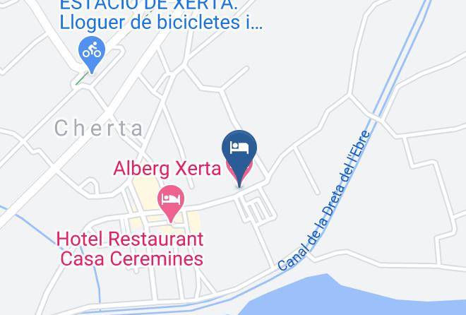 Alberg Xerta Map