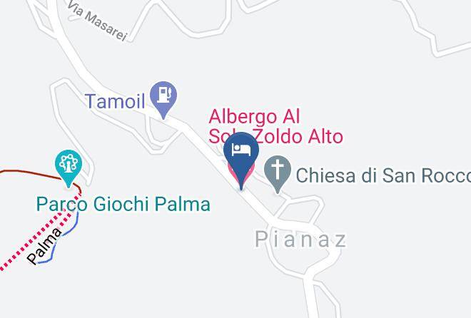 Belluno - Albergo Al Sole Zoldo Alto Maps