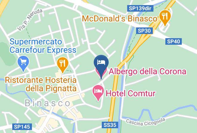 Milan - Albergo Della Corona Maps