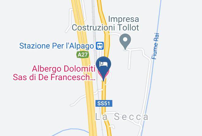 Belluno - Albergo Dolomiti Sas Di De Francesch Massimo & C Maps