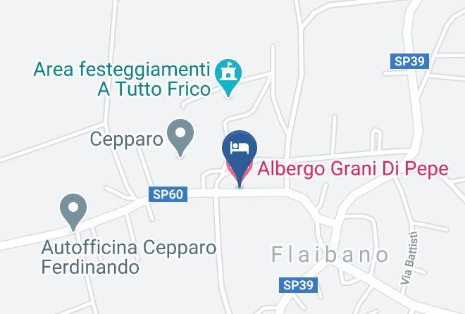 Udine - Albergo Grani Di Pepe Maps