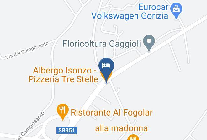 Gorizia - Albergo Isonzo Pizzeria Tre Stelle Maps