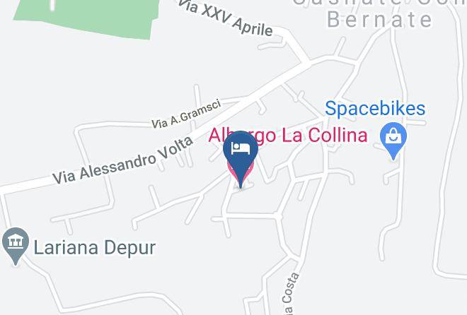 Como - Albergo La Collina Maps