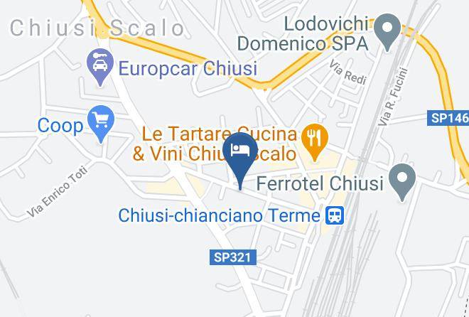 Siena - Albergo La Rosetta Chiusi Siena Maps