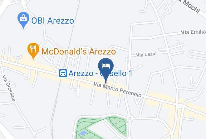 Arezzo - Albergo La Toscana Maps