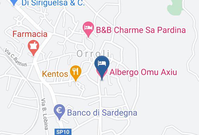 Province Of South Sardinia - Albergo Omu Axiu Maps